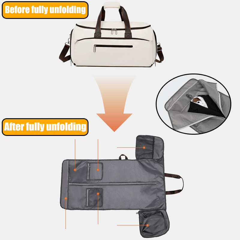 Travel suit bag - dual shoulder and dual mode for easy carrying, a great helper for travel storage