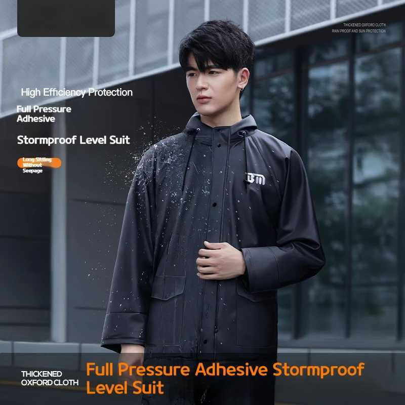 Raincoat mens suit womens rainstorm takeaway rider riding waterproof motorcycle up and down split special rain pants Y250814