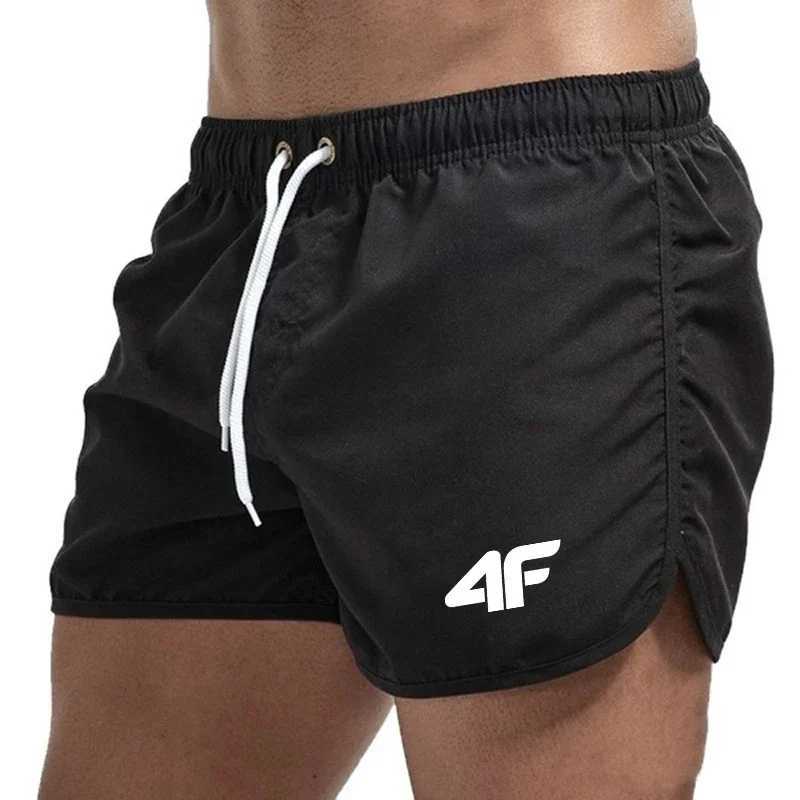 Mens Shorts 2025 Beach Trunks Summer Swim Gym Pants Quick Drying Swimming Homme Surf Ventilate Drawstring Fashion Casual Daily Y250814