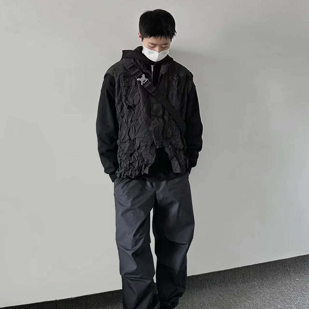 Designer Style U Series No Label Alternative Parachute Cuffed Paratrooper Oversized Casual Long Pants Unisex B5