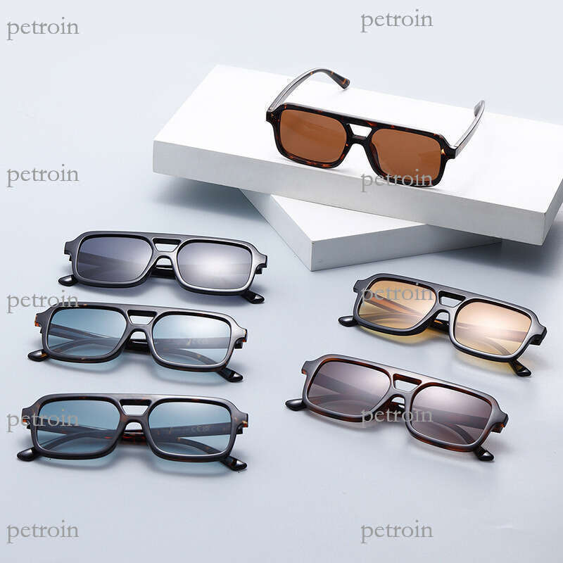 New Double Bridge Sunglasses Hot-Selling Pilot Fashion Trend UV Protection