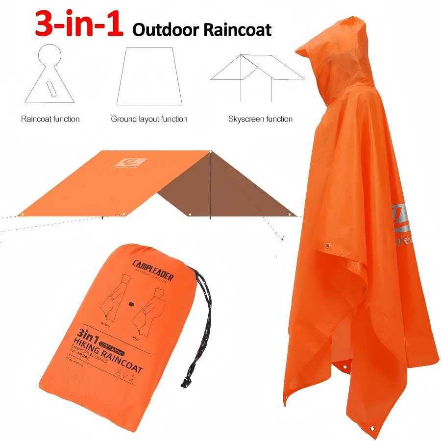 3-in-1 Waterproof Lightweight Unisex Raincoat HikingRaincoat Hiking Multifunctional Outdoor Activity Rain Gear Tent Cover Y250814