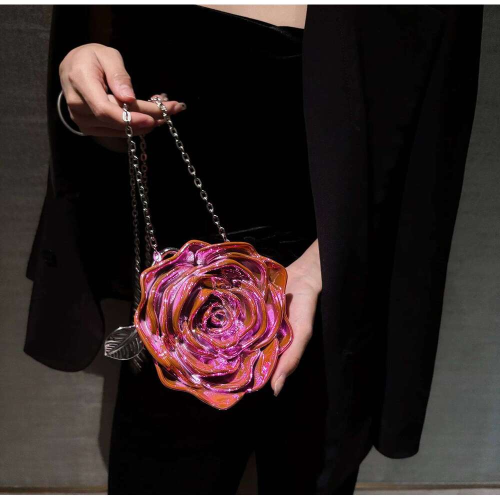 Designer bag 52 Rhinestone Stone Pattern Acrylic Rose Party Shoulder Women Vintage Crossbody Evening Bag for Weddings