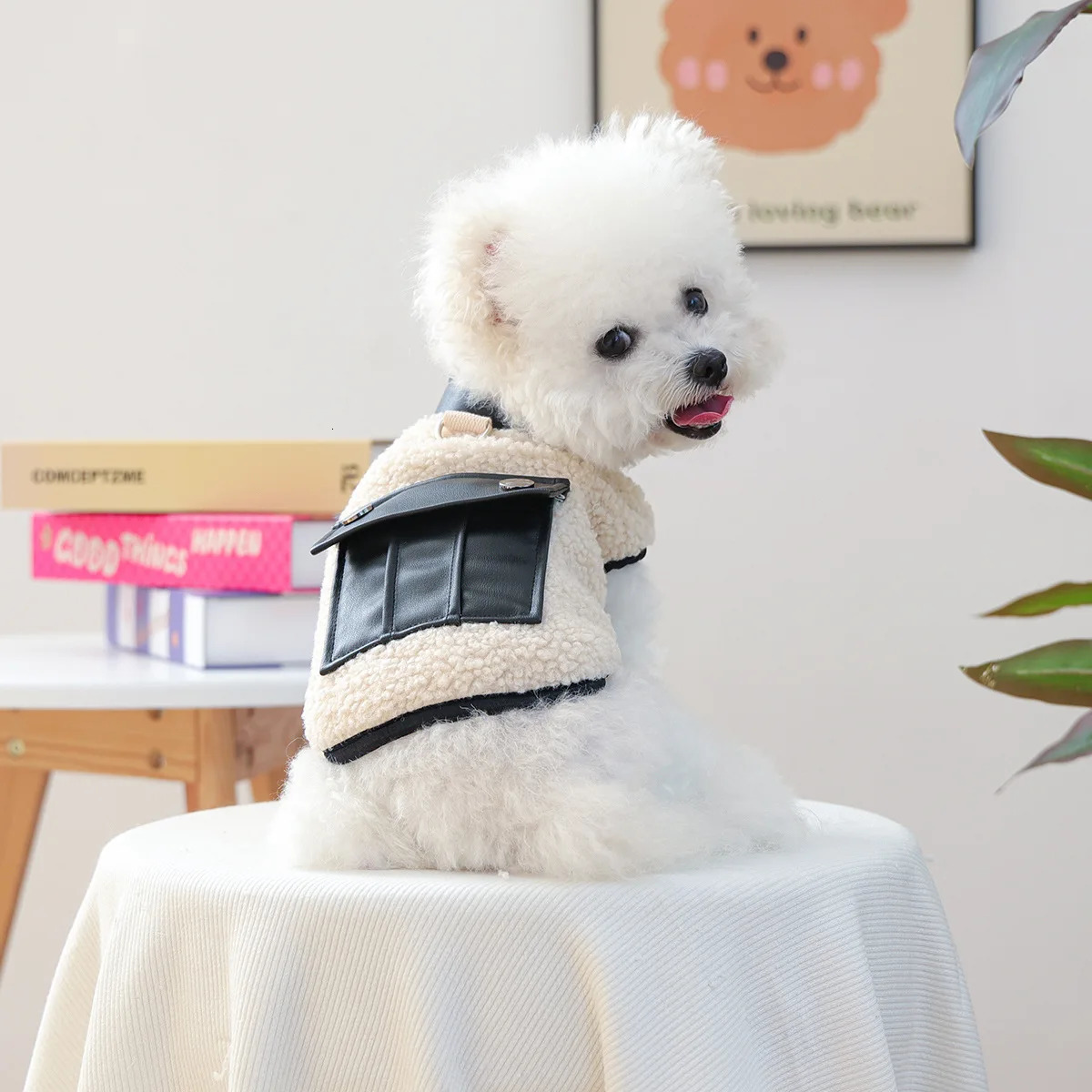 PU Pocket Chihuahua Winter Clothes For Small Breeds Dog Warm Autumn Harness Vest Coat Jacket Pet Cat Cute Male Outfit Pugs 250814