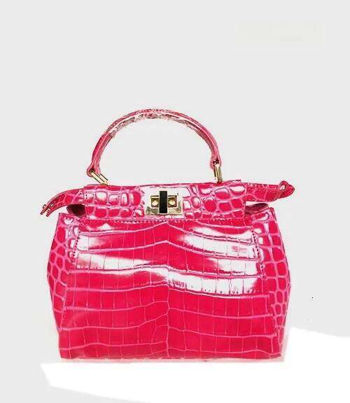 Faionable Commuter Oulder Crossbody Bag Classic Cowhide Genuine Leather Printed Pattern Handbag