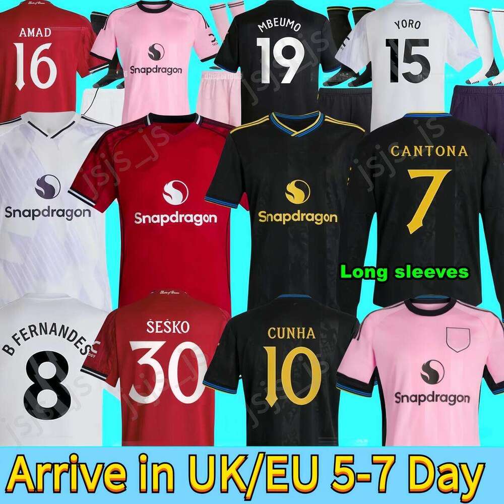 25 26 RASHFORD Stone Roses Soccer Jerseys GARNACHO HOJLUND MARTINEZ CASEMIRO football shirt B. FERNANDES men kids kits MAINOO ZIRKZEE AMAD 2025 2026 ONANA Dalots