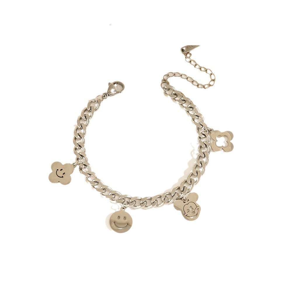 Titanium Steel Non-Fading Bracelet for Women Summer Ins Niche Design Simple Personality Minimalist Style Girl's Jewelry