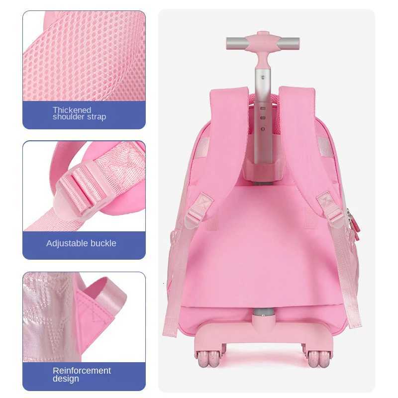 3pcs/Set Children Rolling Luggage Backpack For Teenagers Girls Travel Trolley School Bags With Wheels Students Wheeled Backpack X250815