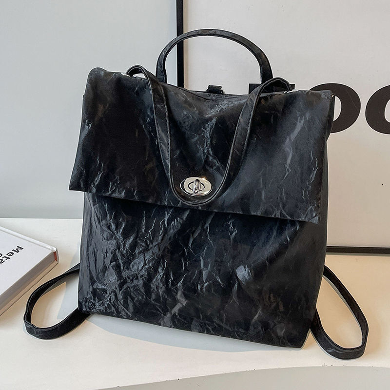 Autumn New Neutral Style Backpack Fashionable Women's Backpack, Summer New Simple Casual Large Capacity Backpack Autumn New Rock Pattern Designer