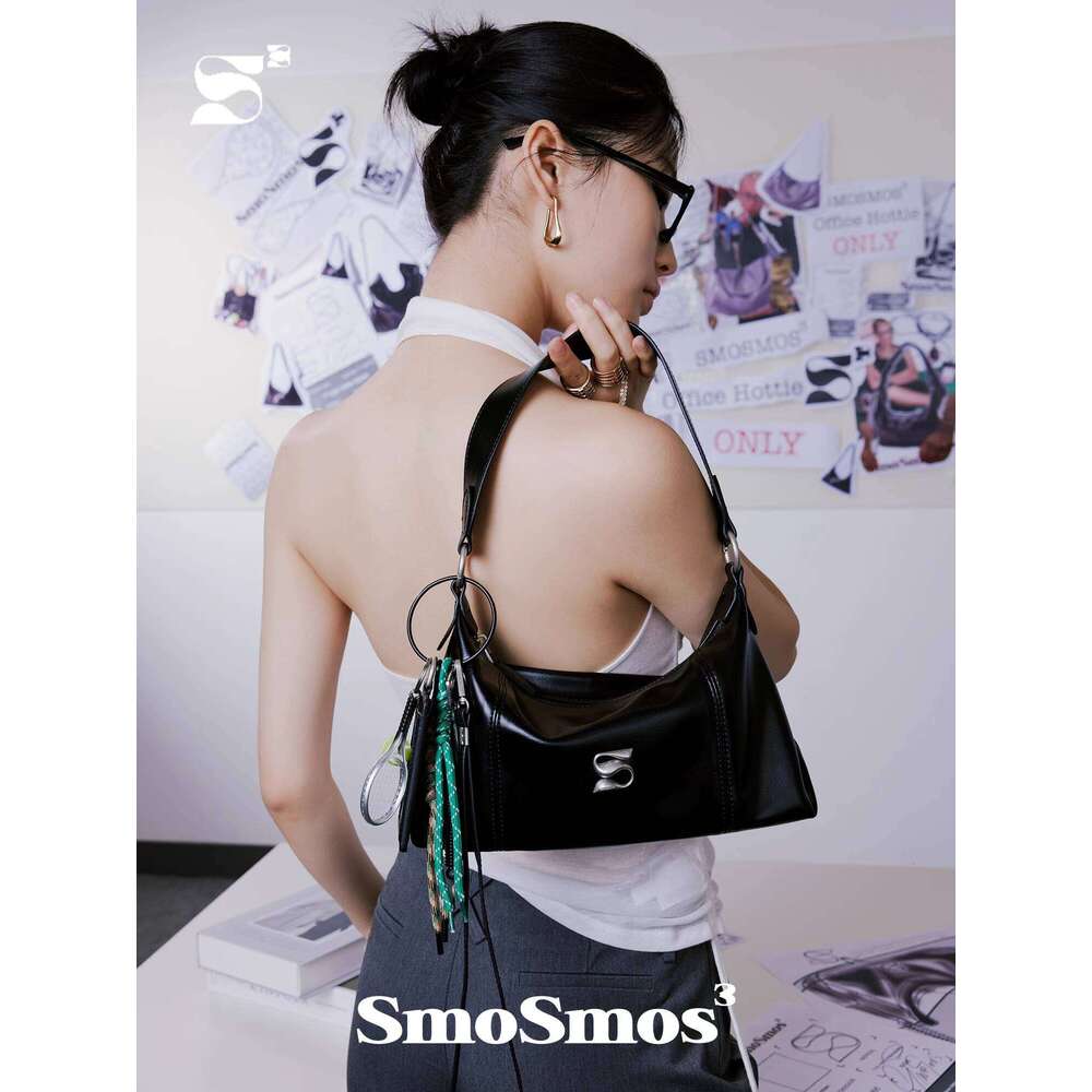 Designer Bag Tote Bag Shoulder Bag Smosmos Siren Bag Women S New Black Underarm Handbag Single Shoulder Niche Commuter Crossbody Bag