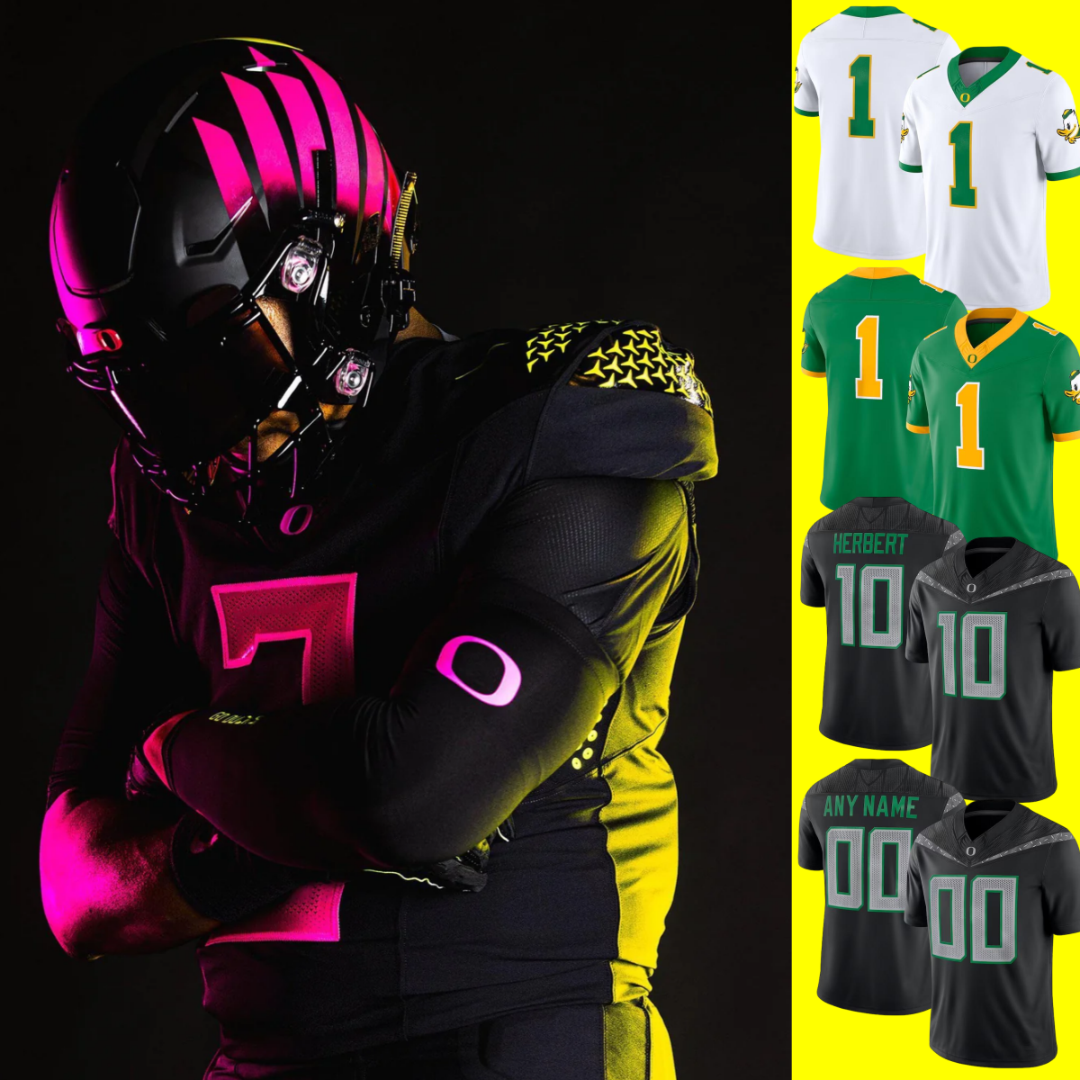 Oregon Ducks Football Jersey Marcus Mariota Justin Herbert Dante Moore Gary Bryant Jr. Jordon Davison Malik Benson Kyler Kasper Teitum Tuioti Eli Rushing