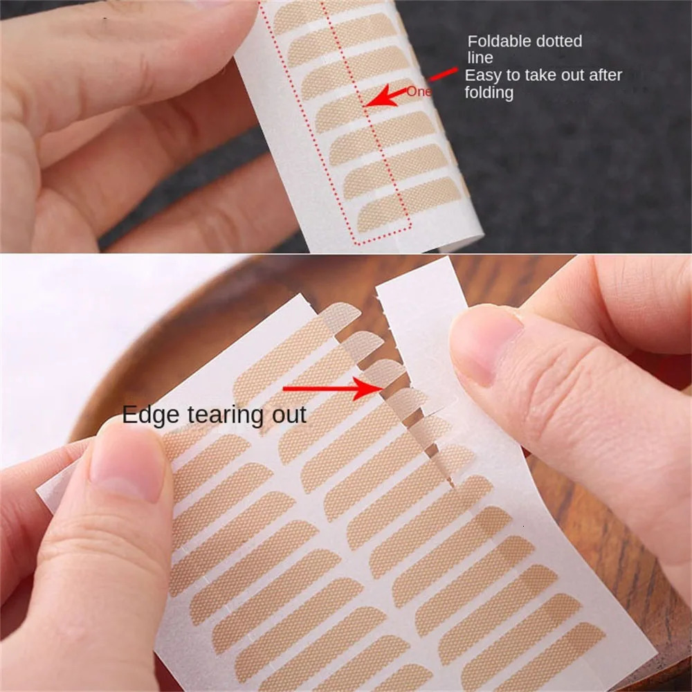 10sheet Gauze Lace Mesh Invisible Double Eyelid Sticker Waterproof Transparent Natural Self-adhesive Eyelid Tape Eye Makeup Tool 250811