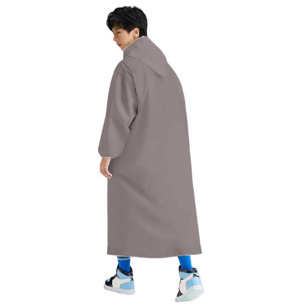 Disposable Adult Long Raincoat Windproof Waterproof Rain Coat Drawstring Hooded Rain Poncho Portable for Men Women Adults Y250814