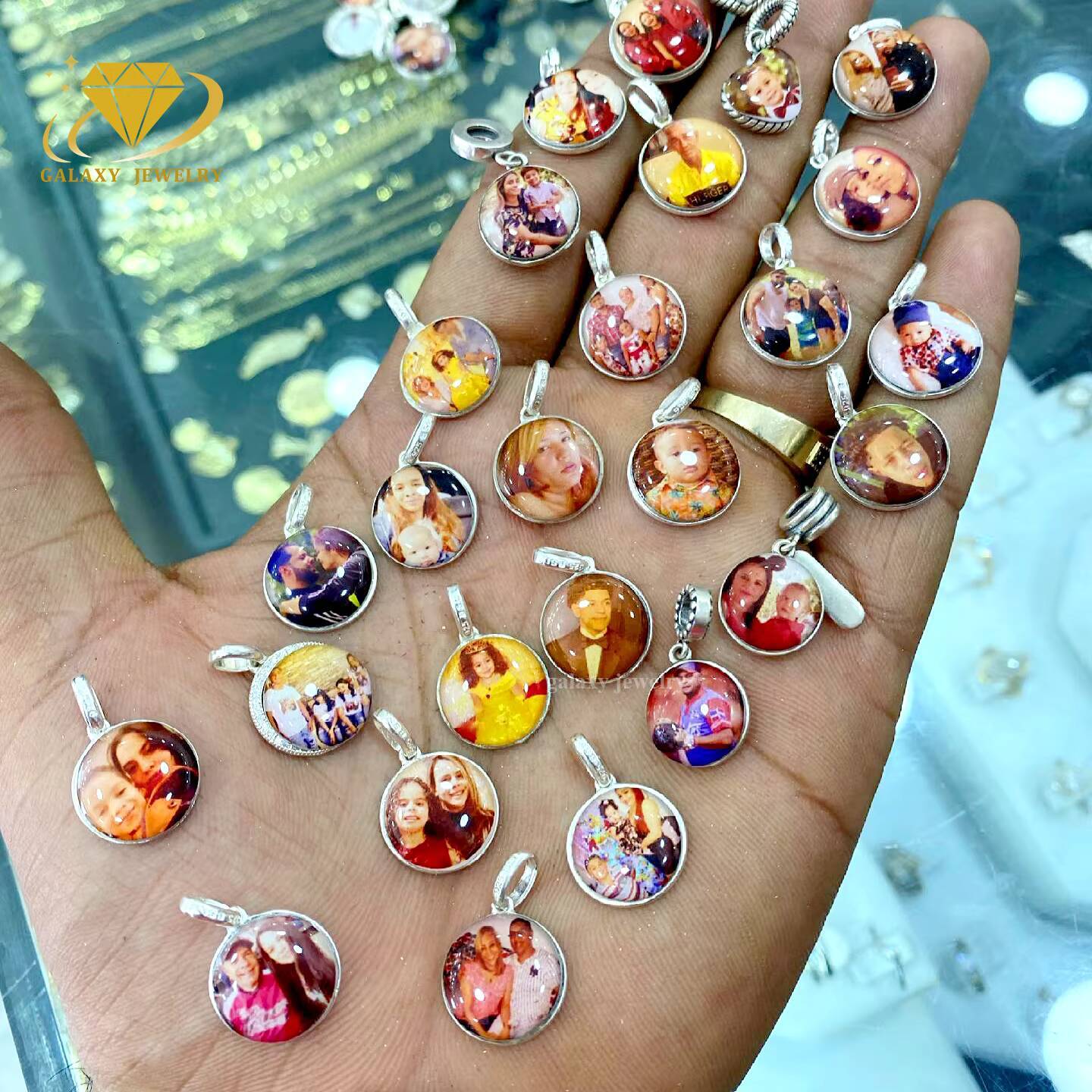 Gold Plated Hip Hop Picture Pendant Necklace Custom Jewelry Charm Fashion Personalized Frame Iced Out Moissanite Photo Pendants