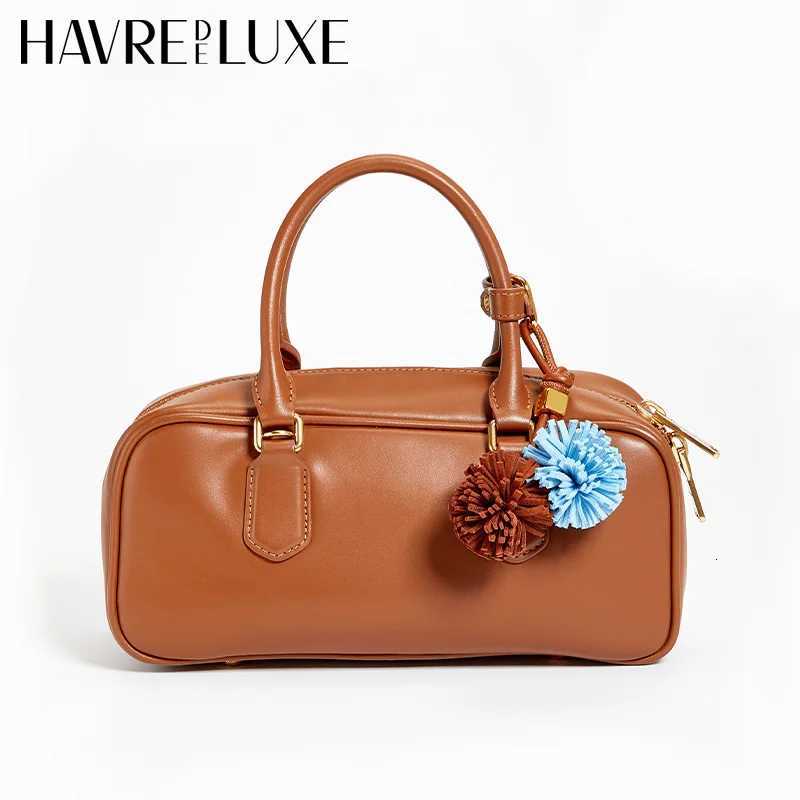 wer ball leather pendant cowhide rope bag charm Keychain for women bag accessories Y250815