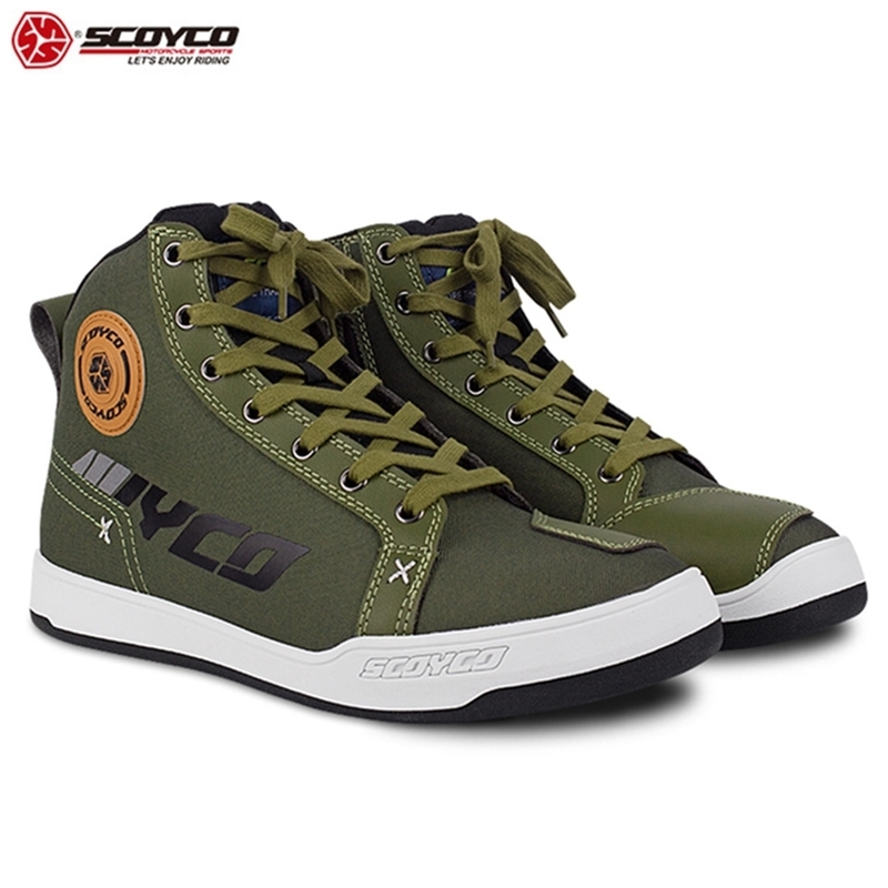 Scoyco Motorcycle Shoes AntiSkip Breathable Shockproof Casual High Ankle Autumn Summer Leisure Racing Riding Moto Boots w250801