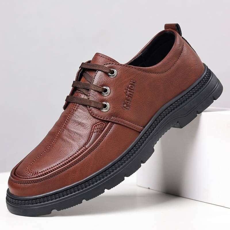 Brand Mens Casual Footwear Men Formal Business Leather High Quality Male Walking Shoes Lace Up Men's Skate Flats