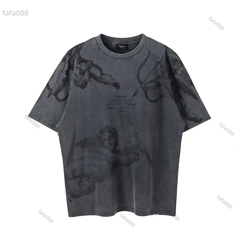 Representer T Shirt REP American Cleanfit Classic Letter High Street Loose Niche Trendy Short Sleeve T-Shirt For Men And Women c2f