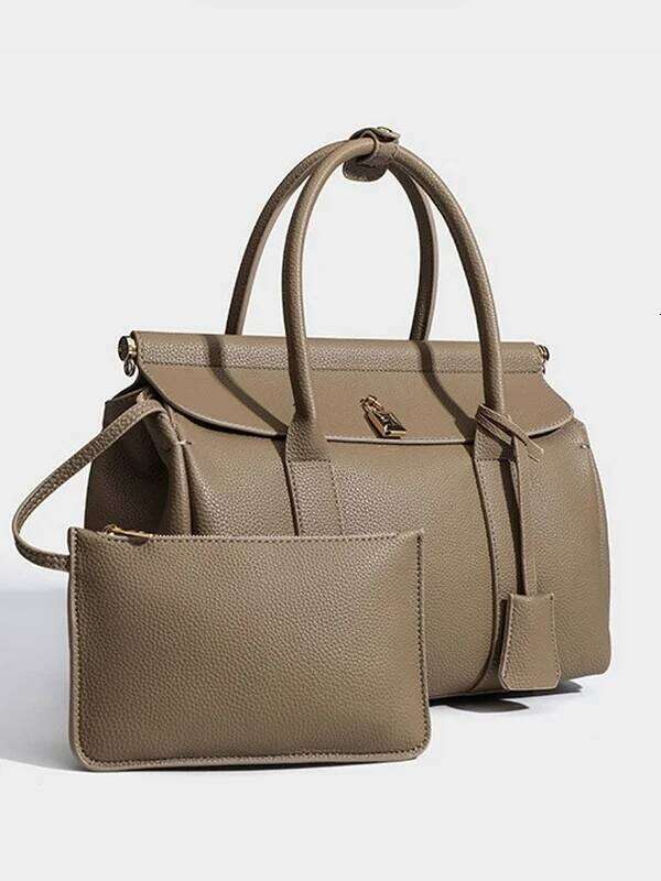 High Quali Leather Tote 2025 New Faion Versatile Small Busin Women's Oulder Crossbody Bag Urban Ma... 250815