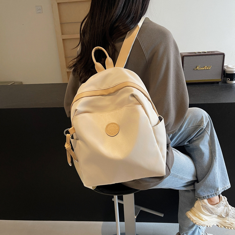 Autumn New Neutral Style Backpack Casual Women's Couple Backpack Fashionable Solid Color Large Capacity Backpack Travel Backpack Autumn New Desig