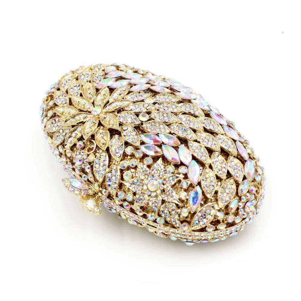 Designer bag 52 Rhinestone - Embellished Empty Metal Crystal Dinner Bag, Dia Women's Clutch Bag A Glamorous Accessory For Evening Gatherings