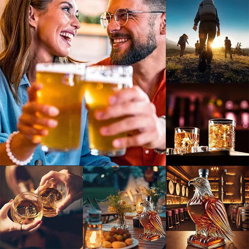 Funny Middle Finger Whiskey Glass Decanter Duck Turtle Dog 10oz Glass Whiskey Wine Bottle Statue Decoration For Bar Office Home 250809