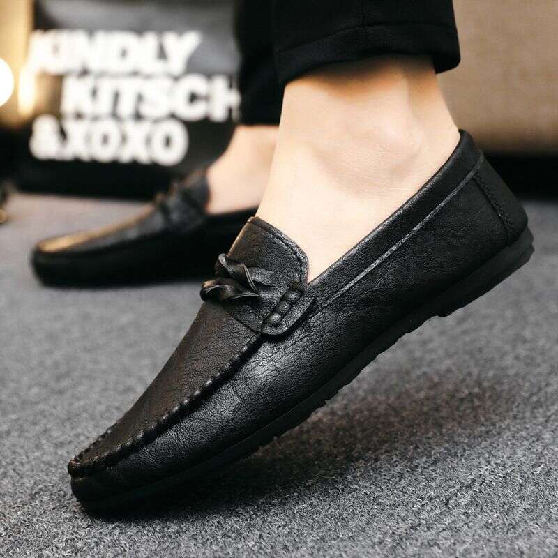 2025 Summer Lefu British Business And Leisure, One Step Padded Bean Leather Shoes, Breathable Youth Stylist Men's Shoes
