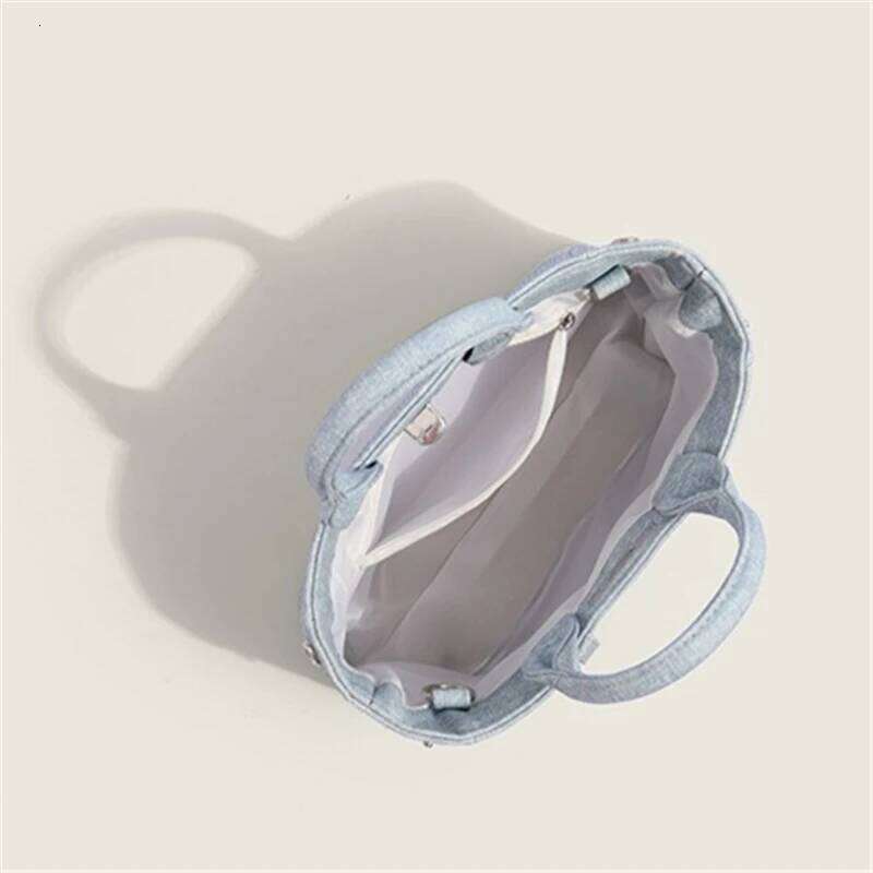 Nesitu High Quality Lightweight Blue Fashion Denim Small Women Shoulder Messenger Bag Handbag Cross Body M892 20250815