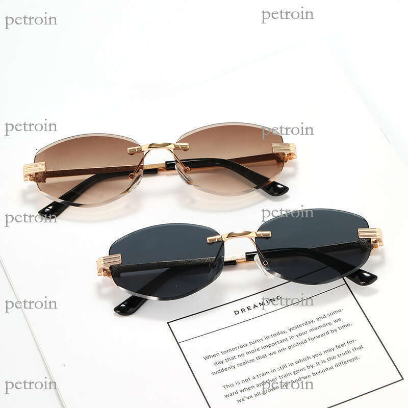 New Metal Frameless Polygon Fashion Trend Unisex Internet Celebrity Sunglasses