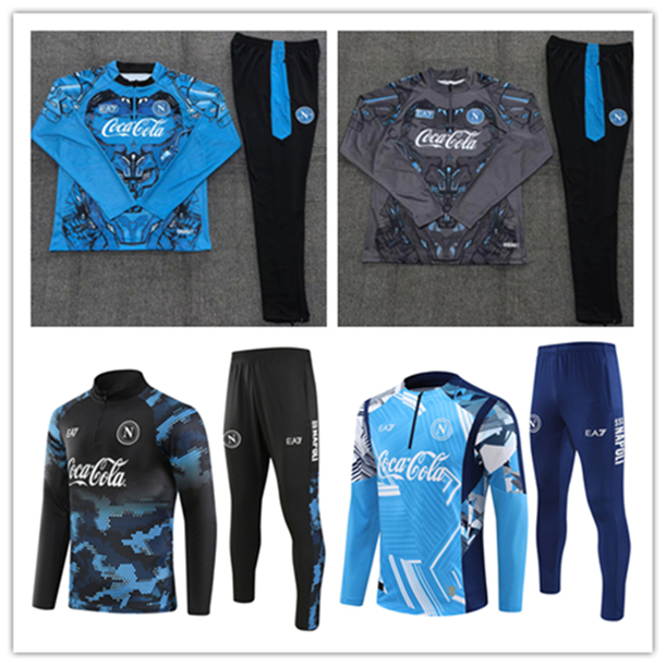 2025 2026 AE7 Napoli soccer TrackSuit football kit 25 26 AE7 Naples Hommes training suit wear Formation tuta Chandal Squitude Jogging