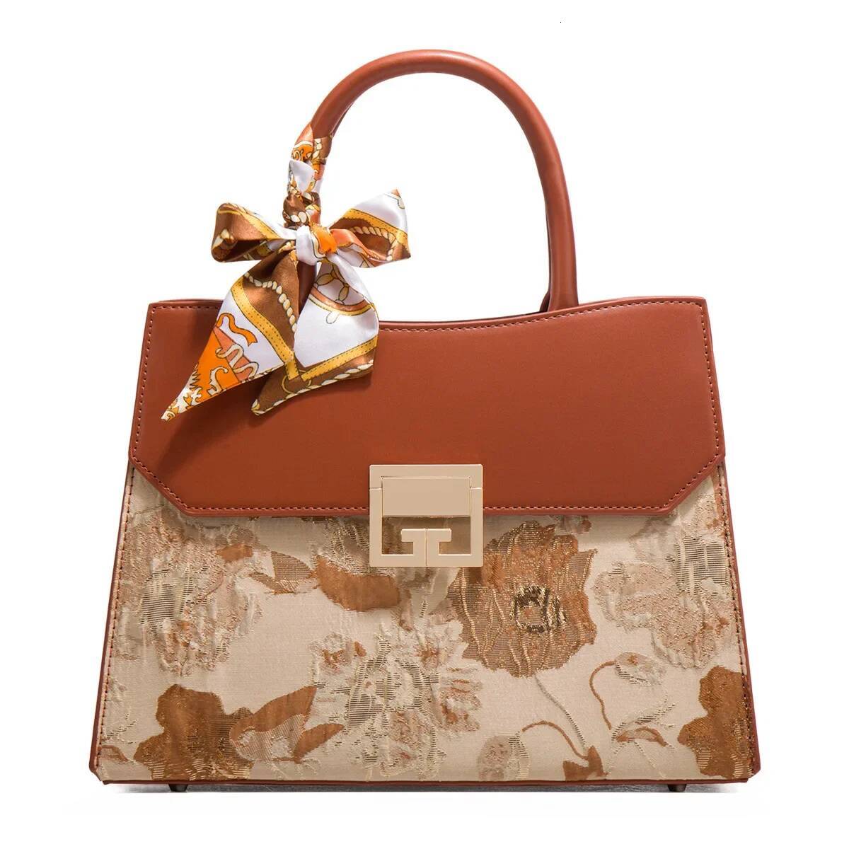 Vintage Chinese Style Jacquard Women's Handbag 2024 New Niche Middle-Aged Bag Soft Crossbody Gift For Mom