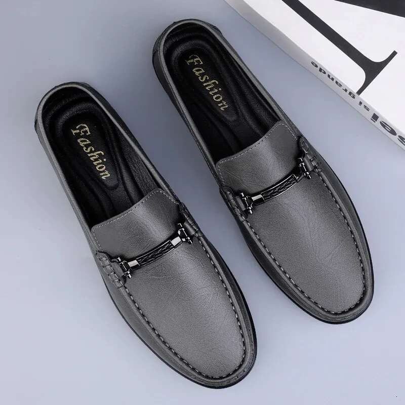 Mens Brand Loafers Fashion Spring Autumn Casual New Comfy Men Driving Flats Genuine Leather Moccasins Walking Shoes