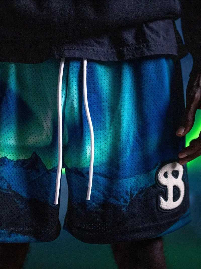 2025 Summer fashion brand Mens shorts mesh quick drying shorts Men loose jogger beach basketball sports shorts Y250814