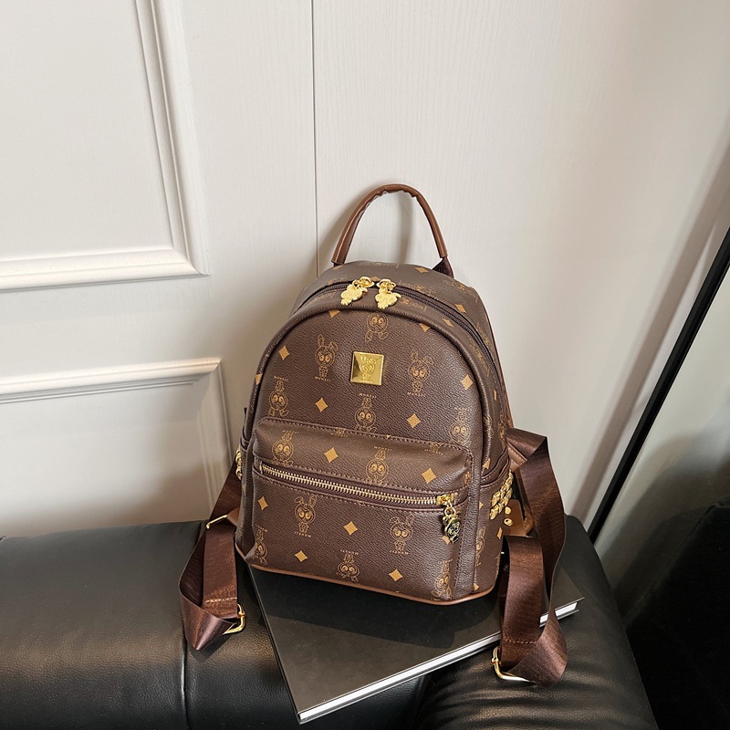 Free Shipping Designer Fashion Student Backpack Luxury Vintage Commuting Women's Large Capacity Travel Bag Sports Shopping Leisure Bag