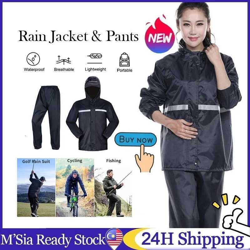 Adult Thick Waterproof RainCoat Rain Coat Motorcycle Rainsuit Motorcycle Rainwear Suit Reflective Riding Raincoat Y250814