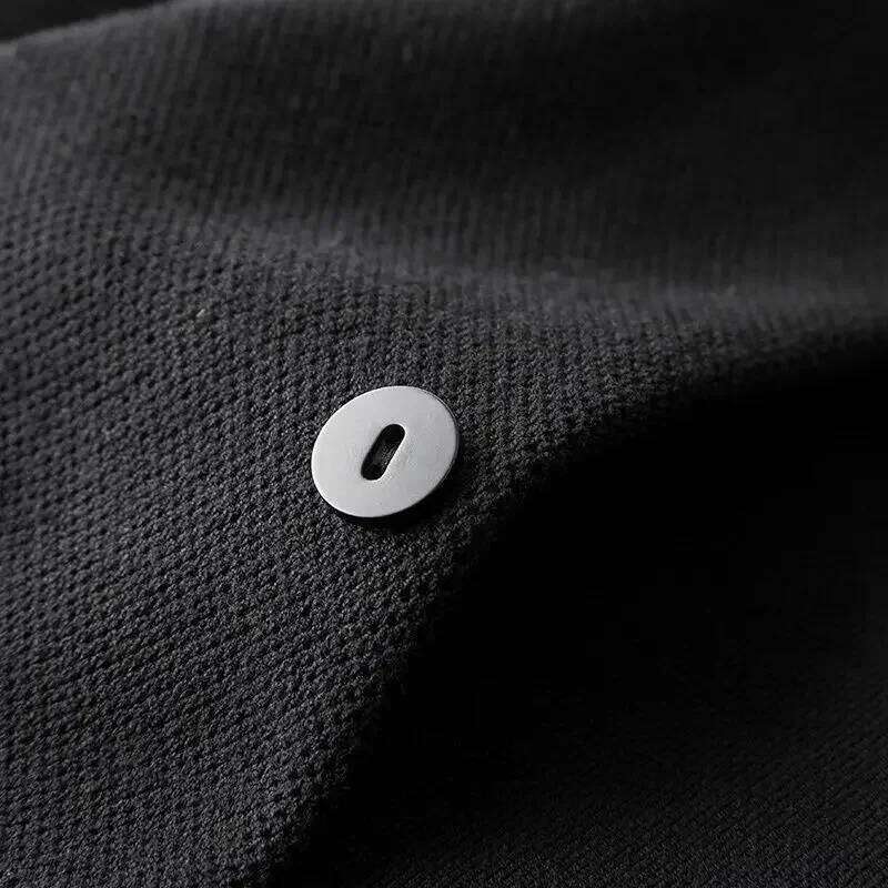 Designer Clothing 2025 Man Clothes Solid Color Business Black Knitted Sweaters For Men Cardigan Plain Over Fit Knit Long Sleeve 100% Knitwears Mode Ol