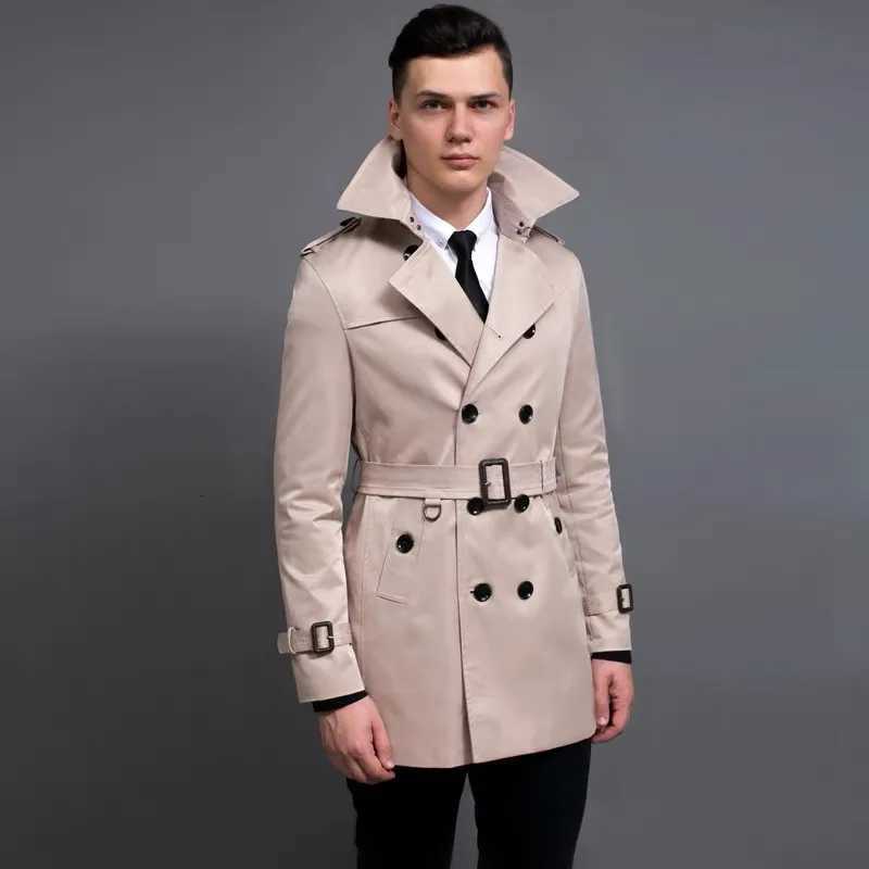 CHAOJUE New Mens Trench Coat England Quality Beige Trenchcoat Plus Size 6XL Mens Trench Coat Slim Fit Jacket For Gift W250815
