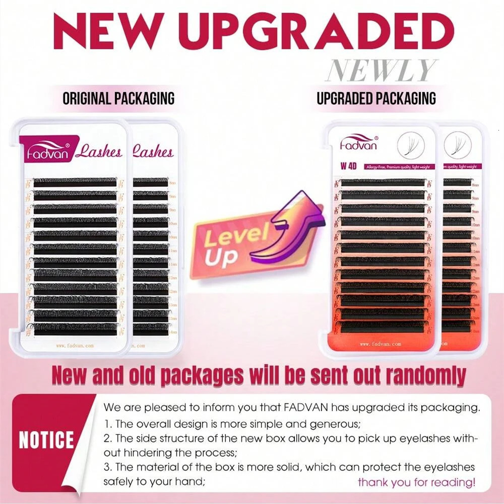 FADVAN 4D W Shaped CD Curl Eyelash Premade Volume Fans Soft Gradient Mink Easy Embellish Natural False Eyelashes 250811