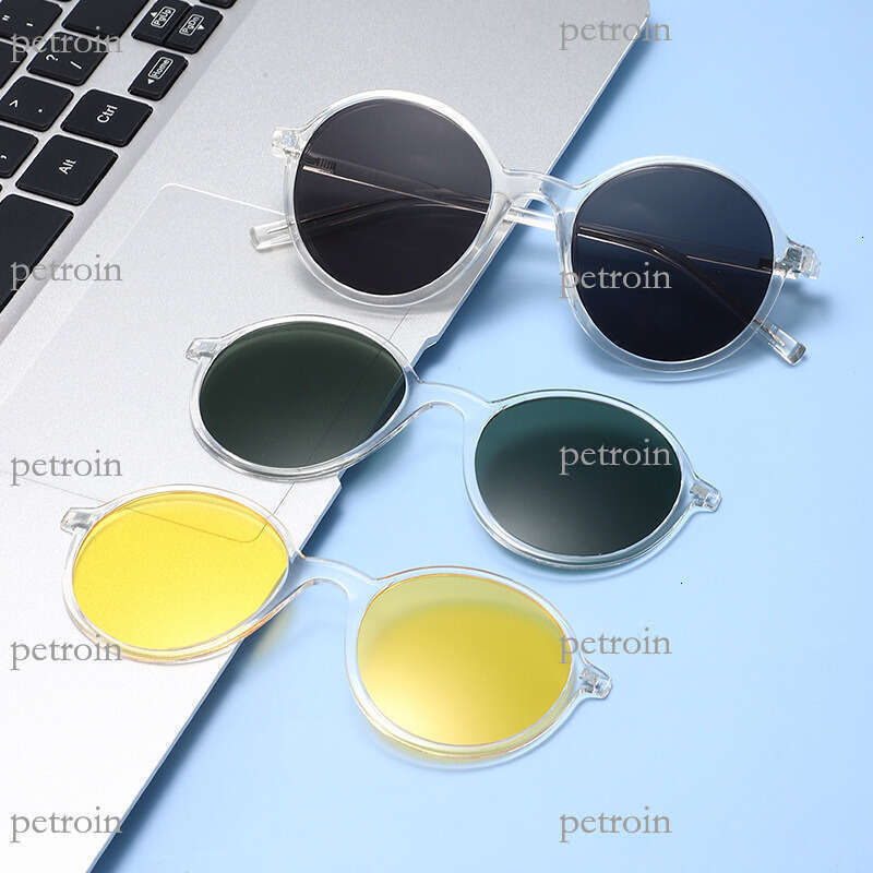 New Round Frame TR90 Blue Light Blocking Polarized Sun Protection Trendy Sunglasses