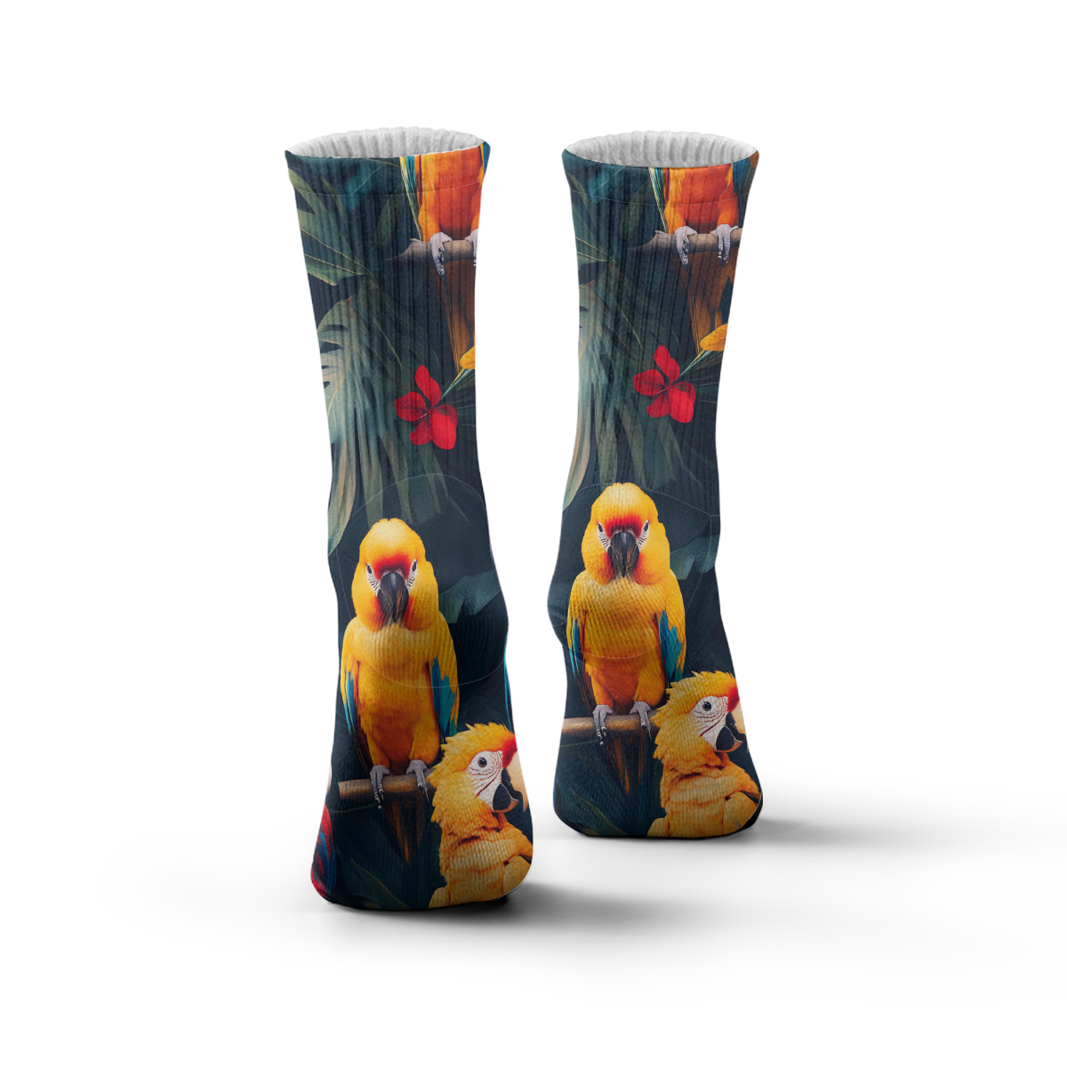 Tropical Parrot Jungle Unisex Tube Designer Sock C150