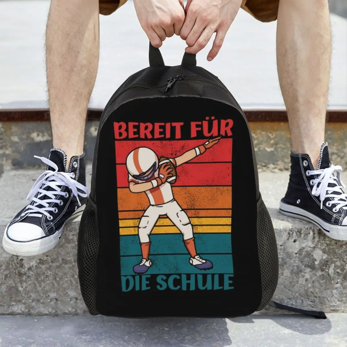 American Football Ball Backpack Daypack Large Capacity BookBag School Bag Shoulder Bags for Men Women 250809