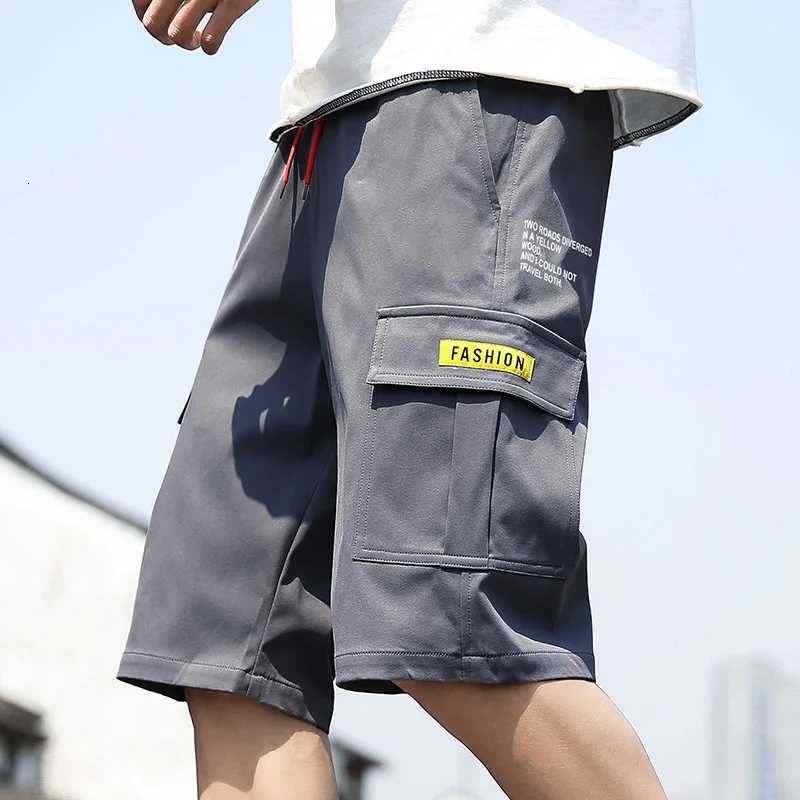 Mens Shorts Summer Casual Jogging Cargo Shorts Loose Multi-pockets Elastic Waist Work Hiking Overalls Short Pants Y250814