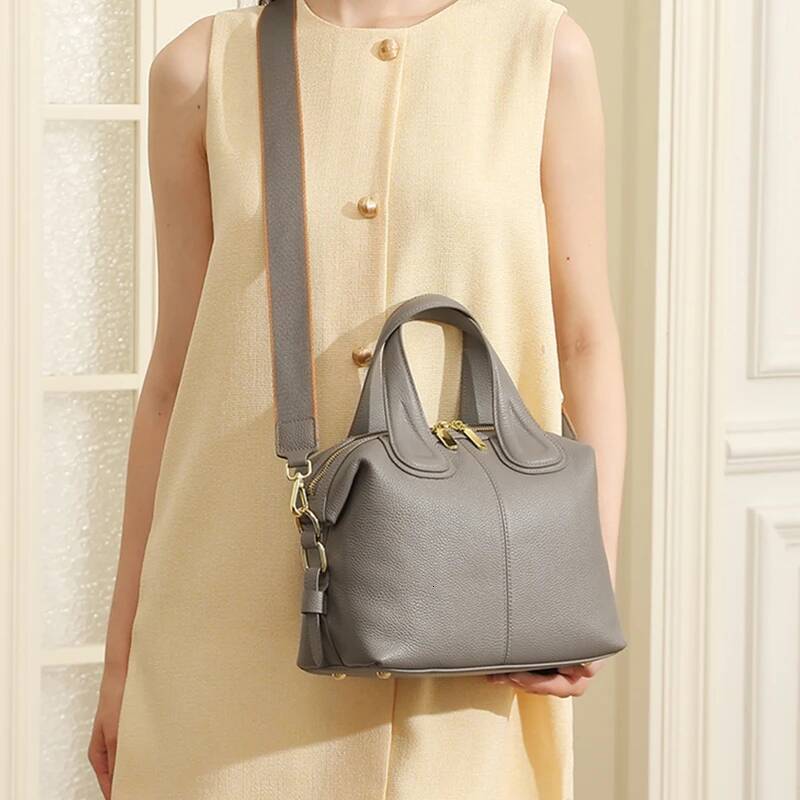 Toptrends Retro Genuine Leather Tote Handbags For Women 2025 Designer Pillow Satchel Work Ladies Shoulder Crossbody Bags