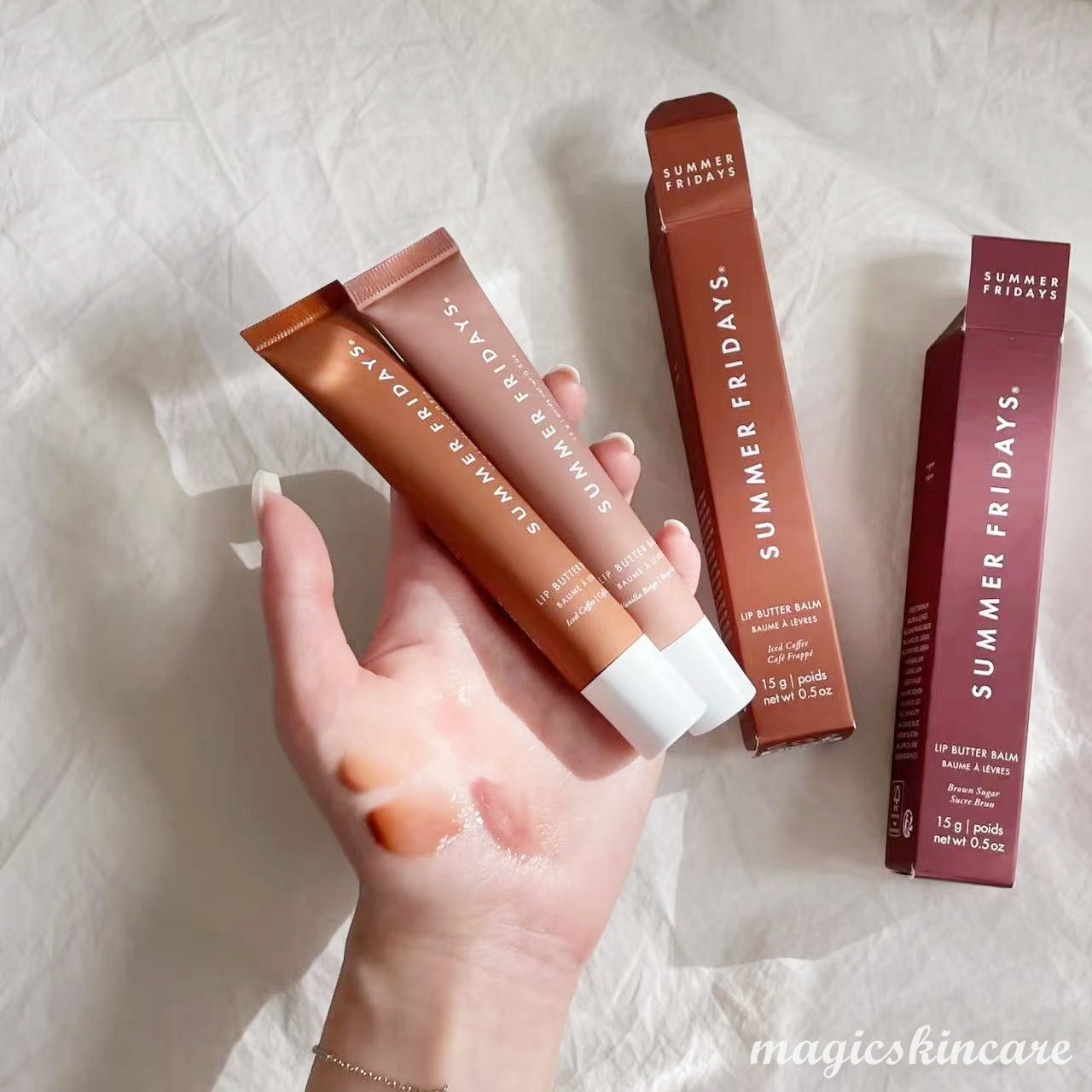 15g Lip Butter Balm Makeup Summer Lip Gloss 10 Colors Poppy Hot Cocoa iced Coffee Vanilla Liquid Lipstick Moisturize Smooth Cosmetics