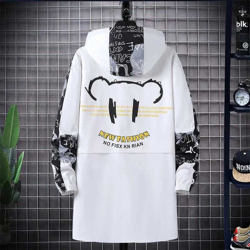 Fashion Trench Coat Man Long Mens Coat Spring Autumn Loose Handsome Mens New Teenage Jacket Windproof Dropshipping W250815