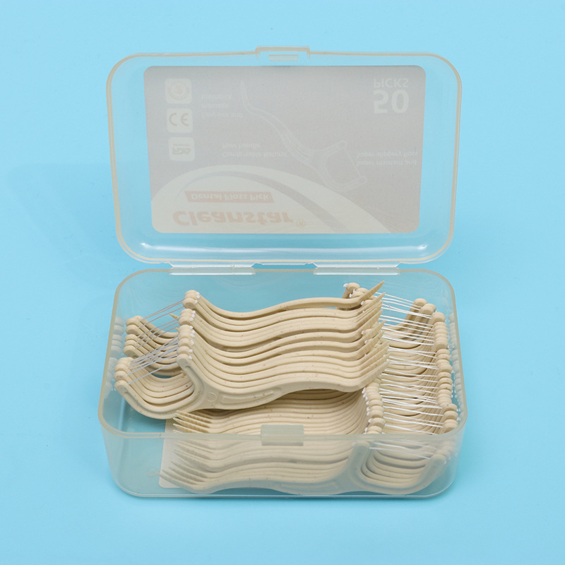 50-piece dental floss sticks for cleaning between teeth, plastic, portable, for use in dental clinics and hospitals, multiple sizes available