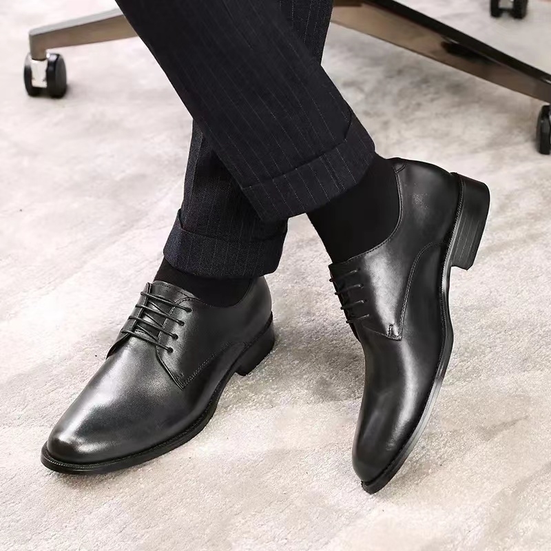 DESAI Genuine leather derby shoes Height increasing Men business Classic footwear Mens casual Gifts w250801