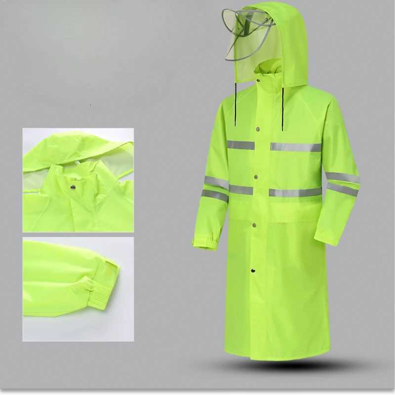 Raincoat Lengthened and Thickened Outdoor Sanitation Commuter Traffic Duty Fishing Clothing Labor Protection Raincoat Y250814