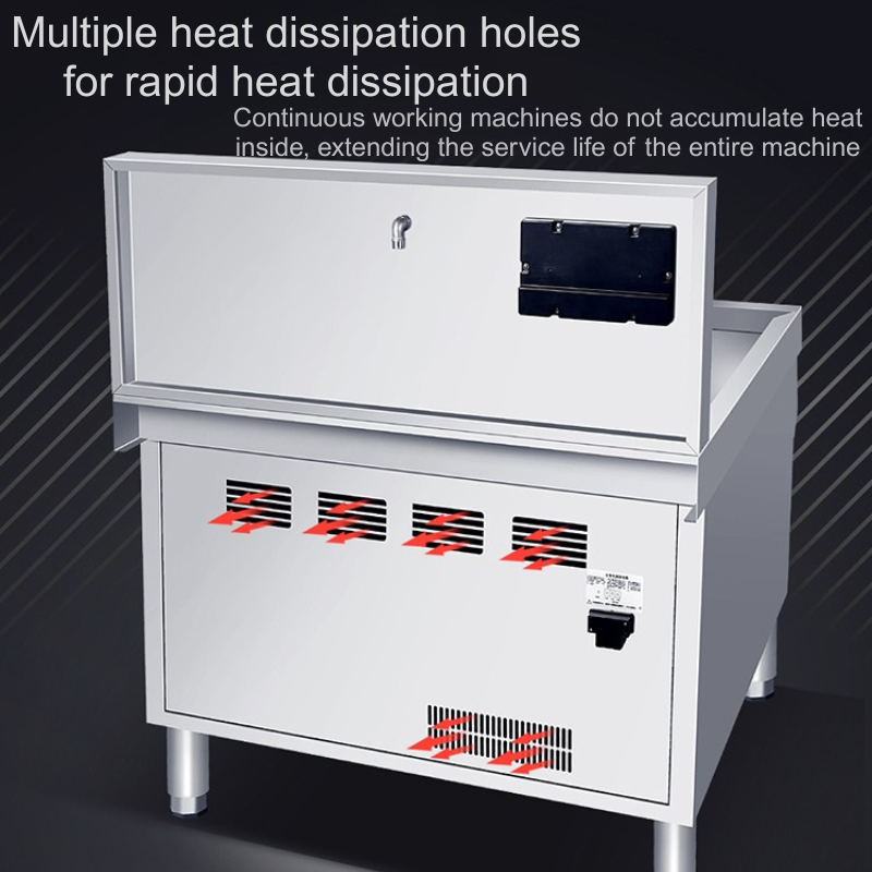 Commercial Single-Burner Electric Stir Fry Wok - Stainless Steel Exterior -Fry Cookware with Easy Clean Design