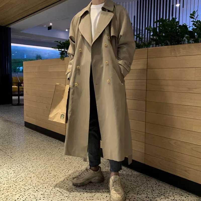 2023 New Autumn Solid Color Mens Korean Style Loose-Fit Overcoat Casual Trendy Jacket FD30 W250815